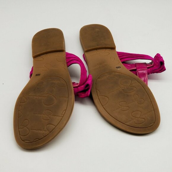 Jessica Simpson Jumba Flip Flops Thong Womens Sandals‎ Suede Pink Size 8.5 M - Picture 4 of 5